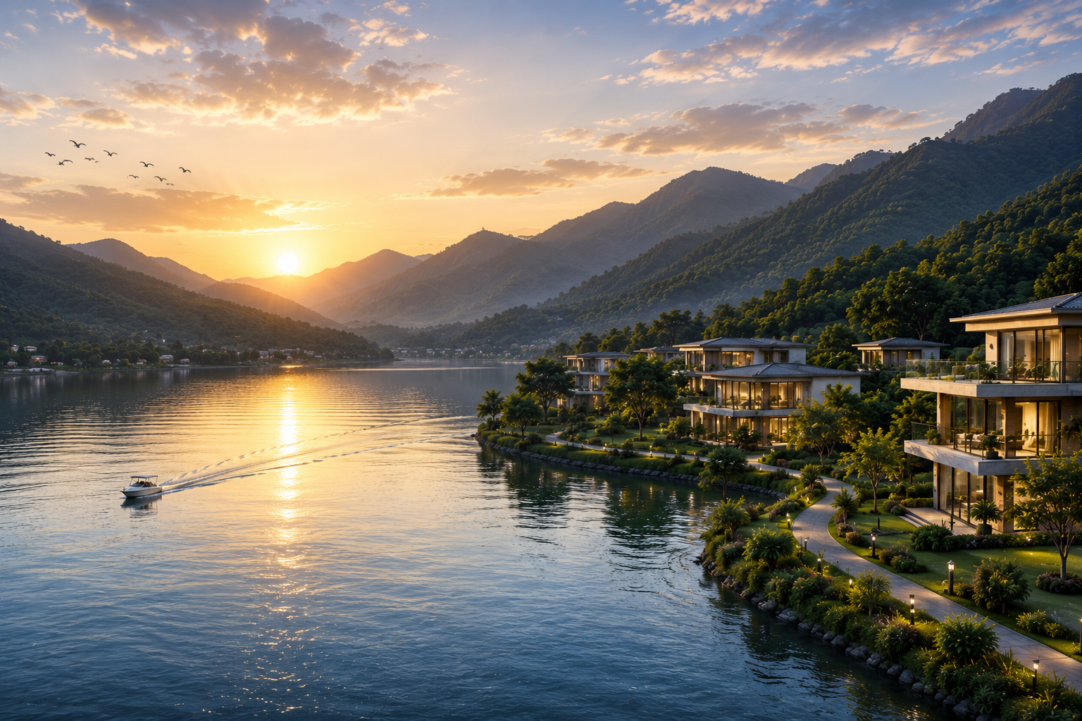 Backwater and mountain views at Bella Vista Botarwadi